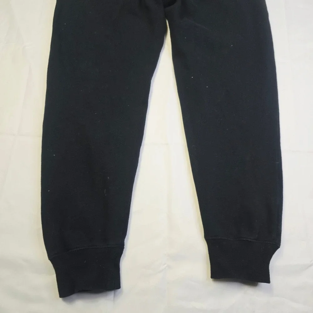 Never Broke Again Me'ns Joggers Size Small Black Orange Graffiti Graphic T6